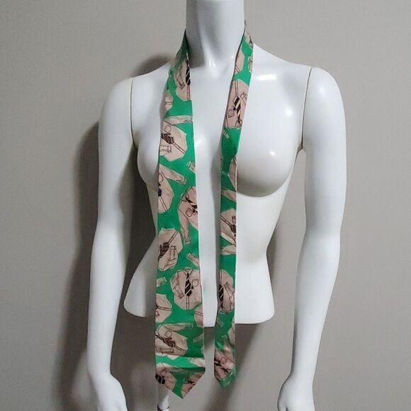 Vintage Polo by Ralph Lauren Shirt Patterned Tie - Picture 1 of 7